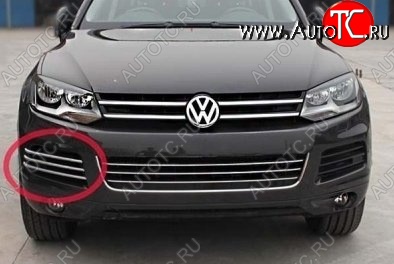 14 399 р. Вставки в боковые воздуховоды перднего бампера СТ Volkswagen Touareg NF дорестайлинг (2010-2014)  с доставкой в г. Йошкар-Ола