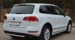 16 899 р. Одинарная защита заднего бампера из трубы диаметром 63 мм SLITKOFF Volkswagen Touareg NF дорестайлинг (2010-2014)  с доставкой в г. Йошкар-Ола. Увеличить фотографию 4