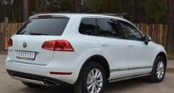 16 849 р. Защита заднего бампера (Ø75x42 мм, нержавейка) Russtal Volkswagen Touareg NF дорестайлинг (2010-2014)  с доставкой в г. Йошкар-Ола. Увеличить фотографию 4