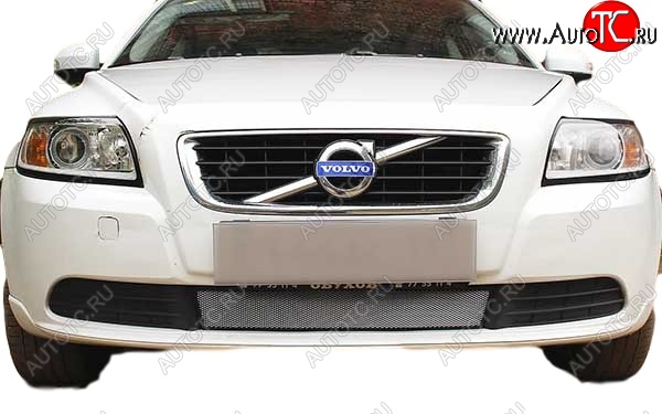 1 469 р. Защитная сетка радиатора Russtal  Volvo S40  MS седан (2004-2007) дорестайлинг (Чёрная)  с доставкой в г. Йошкар-Ола