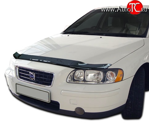 2 879 р. Дефлектор капота NovLine Volvo S60 RS,RH седан дорестайлинг (2000-2004)  с доставкой в г. Йошкар-Ола