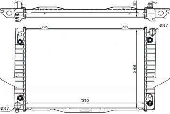 11 949 р. Радиатор двигателя (пластинчатый, 2.0/2.3/2.5/2.5TD, МКПП/АКПП) SAT (32 мм) Volvo V70 (1997-2000)  с доставкой в г. Йошкар-Ола. Увеличить фотографию 1