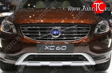 41 799 р. Накладка на передний бампер CT v2 Volvo XC60 (2017-2022) (Неокрашенная)  с доставкой в г. Йошкар-Ола