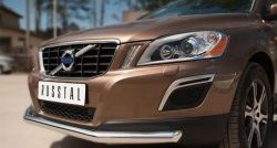 14 349 р. Одинарная защита переднего бампера диаметром 63 мм SLITKOFF  Volvo XC60 (2008-2013)  дорестайлинг  с доставкой в г. Йошкар-Ола. Увеличить фотографию 2