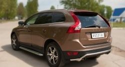 15 249 р. Защита заднего бампера из фигурной трубы диаметром 42 мм SLITKOFF  Volvo XC60 (2008-2013)  дорестайлинг  с доставкой в г. Йошкар-Ола. Увеличить фотографию 4