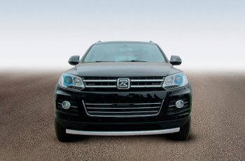 Защита переднего бампера Slitkoff (Ø57 мм, радиусная) Zotye (Зоти) T600 (Т600) (2014-2021)